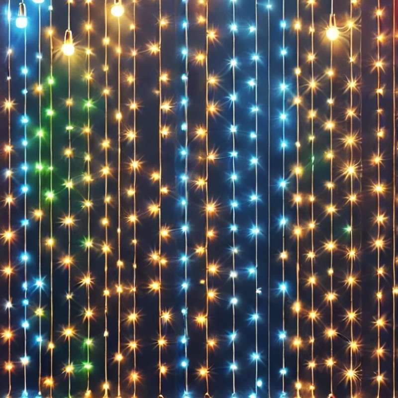 Cortina 600 LED RGB IP44 programável 300x200 com controle remoto