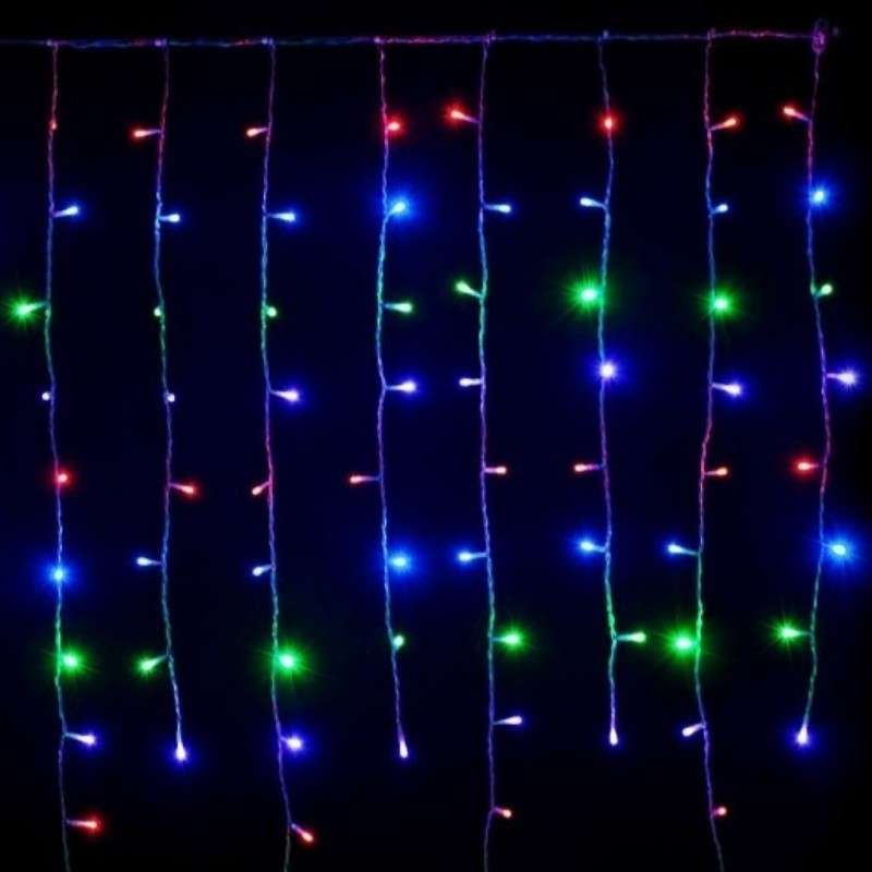 Cortina 256 LED RGB programável cabo verde 160x150