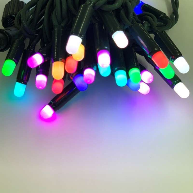 Grinalda 100 LED RGB 10m programável com verde interconectável.