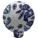 Lâmpada decorativa de silicone com superfície decorada com flores.