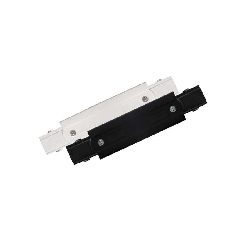 Conector de corrente central para trilho trifásico.