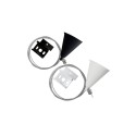 Kit de suspensão para pendurar trilhos trifásicos.