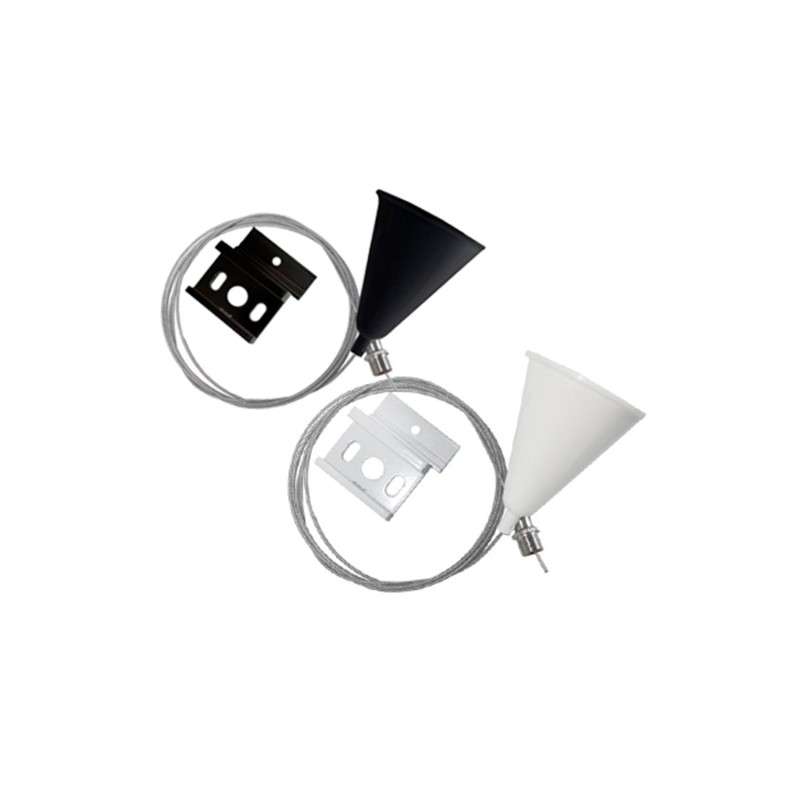Kit de suspensão para pendurar trilhos trifásicos.