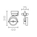 Foco LED trifásico 15W 800lm 3000K regulável