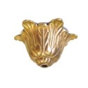 Acessório de bronze decorado em relevo de 120mm para lâmpadas.