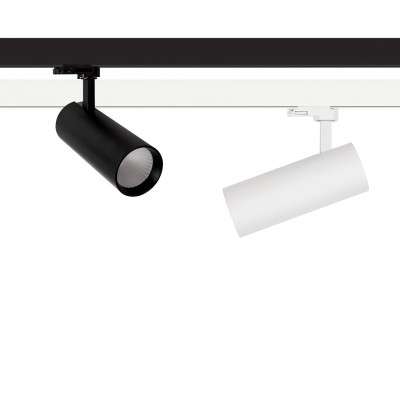 Foco de LED trifásico 30W e 3000lm 38º com seletor de tonalidade.