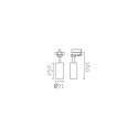 Foco de LED trifásico 30W e 3000lm 38º com seletor de tonalidade.