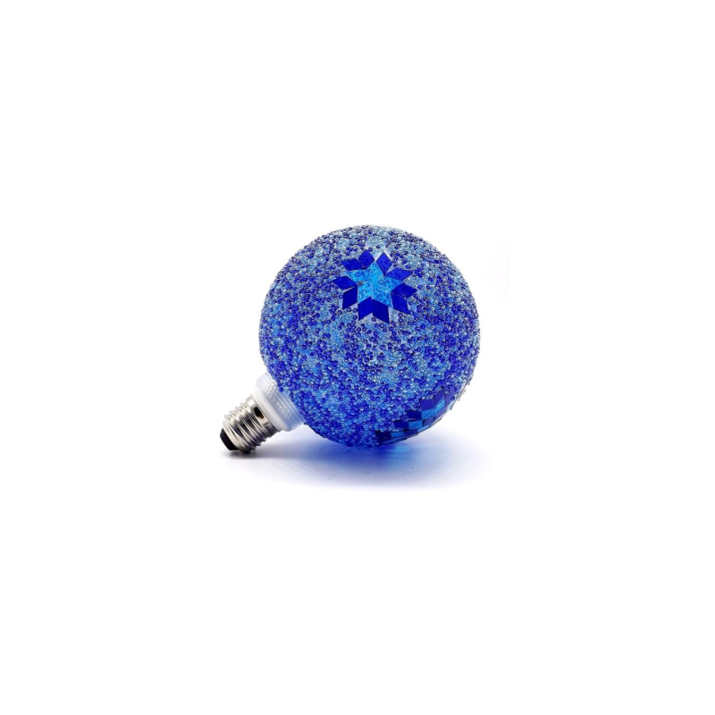 Lâmpada LED decorativa E27 3W G125 azul