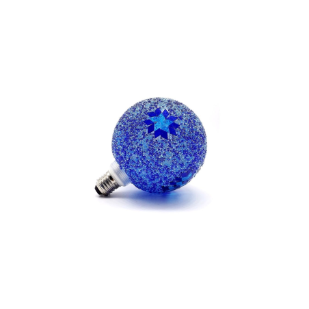 Lâmpada LED decorativa E27 3W G125 azul
