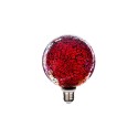 Lâmpada LED decorativa E27 3W G125 vermelha
