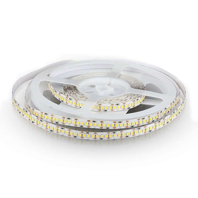 Rolo de 5 metros de fita LED 24V, com abertura de 120º, várias potências reguláveis, IP20 para uso interior.