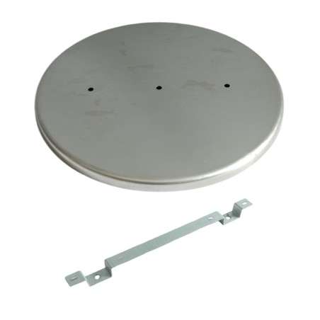 Suporte de ferro de 450 mm de diâmetro x 20 mm com uma saída.
