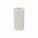 Tubo de latão branco de 80mm de altura x 40mm de diâmetro com tampa.