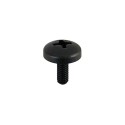 Parafuso para lâmpadas M4 x 10mm com cabeça tipo estrela e cor preta.
