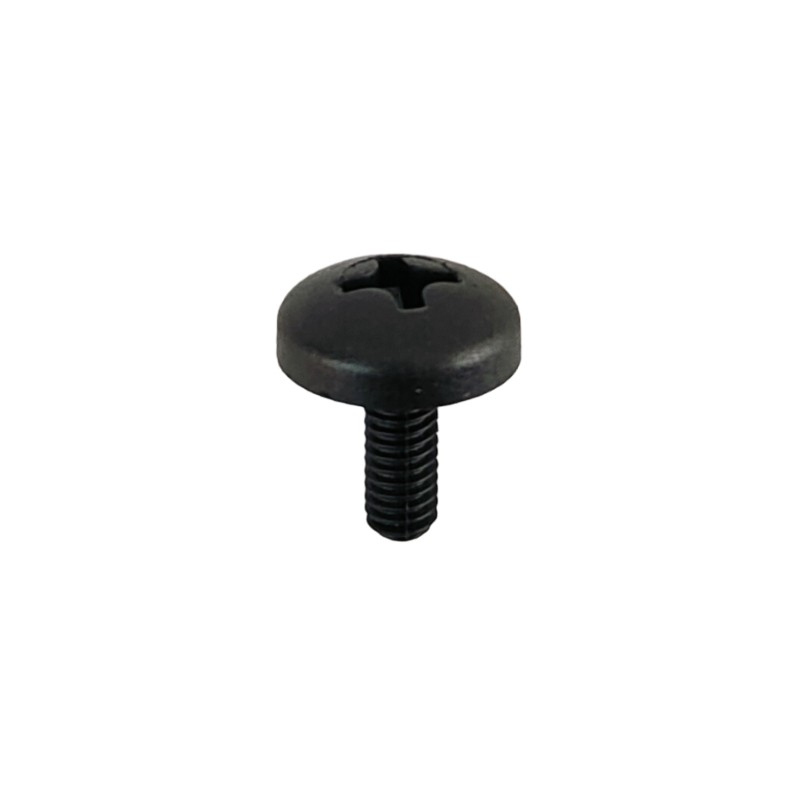 Parafuso para lâmpadas M4 x 10mm com cabeça tipo estrela e cor preta.