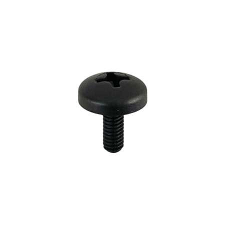 Parafuso para lâmpadas M4 x 10mm com cabeça tipo estrela e cor preta.