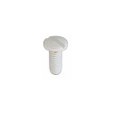 Parafuso para lâmpadas M4 x 12 mm Ø7 mm cabeça tipo ranhura cor branca.