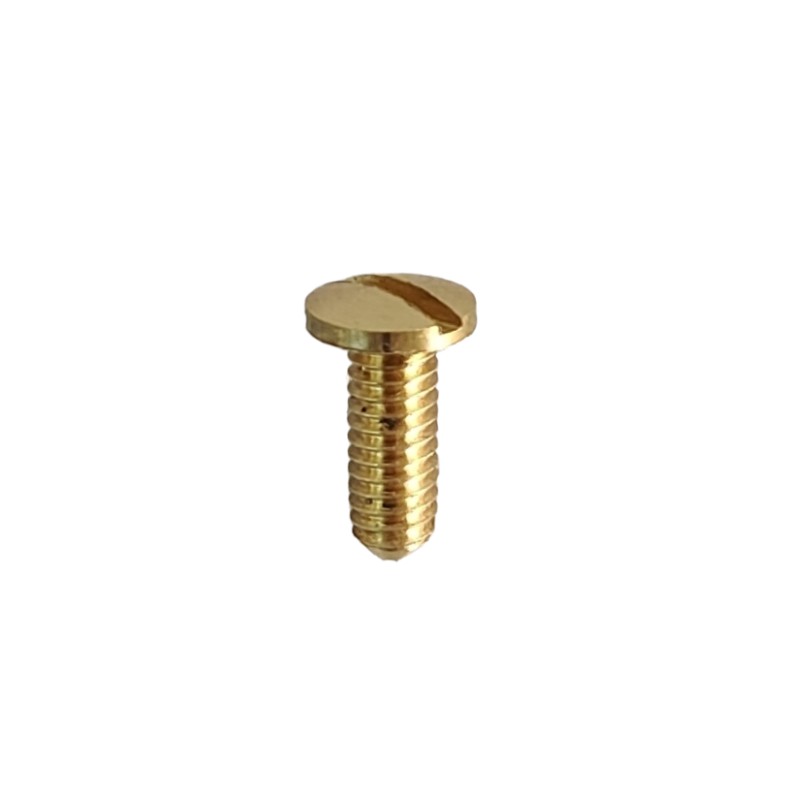 Parafuso de latão para lâmpadas M4 x 12 mm Ø7 mm cabeça tipo fenda