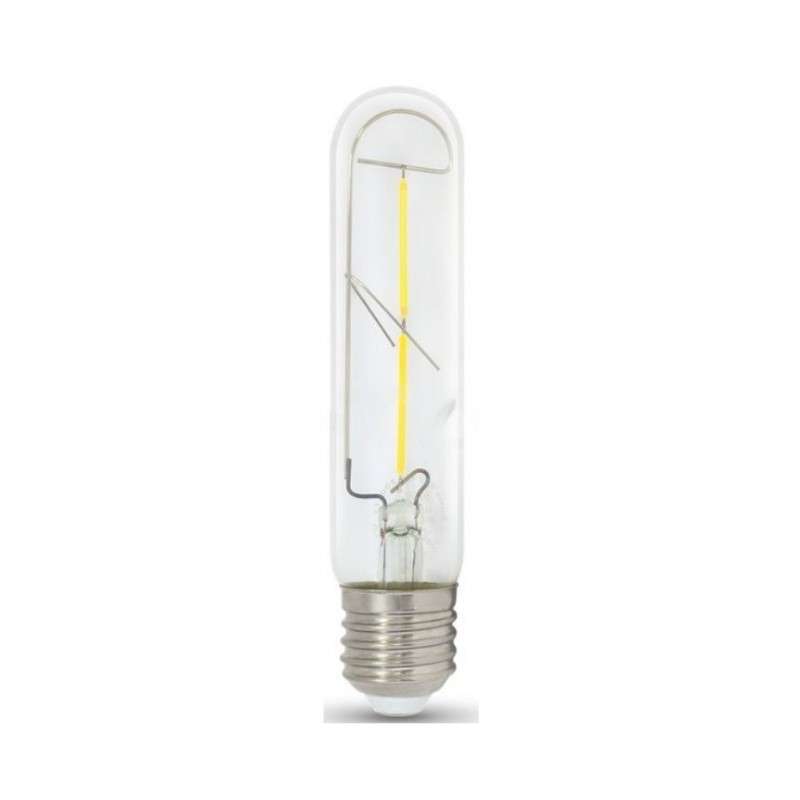 Lâmpada LED tubular E27 6W de cristal âmbar