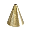 Cone de latão martelado 180 mm altura x 165 mm diâmetro furo