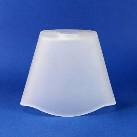 Tulipa de vidro fosco branco 132mm de altura x 161mm de diâmetro