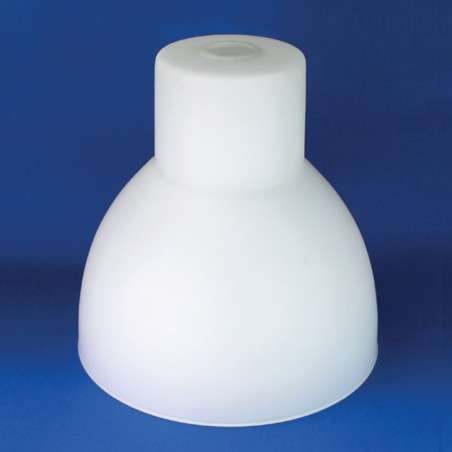 Tulipa foco de cristal branco fosco 300mm de altura x 300mm de diâmetro