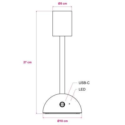 Base de lâmpada recarregável sem fios e para lâmpada.