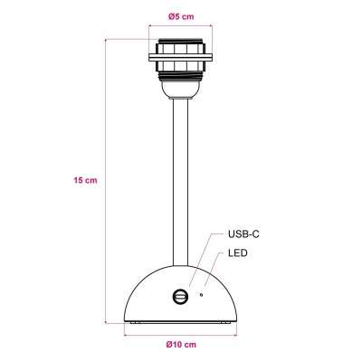 copy of Base de lâmpada recarregável sem fios e para lâmpada