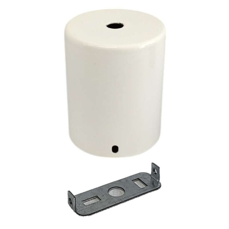 Suporte de teto cilíndrico com 62,5 mm de diâmetro x 76 mm e uma saída.