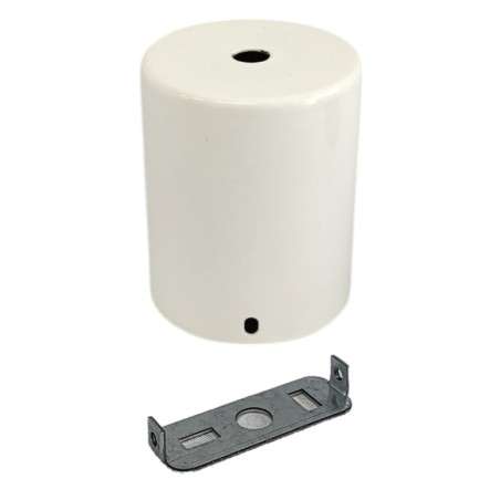 Suporte de teto cilíndrico com 62,5 mm de diâmetro x 76 mm e uma saída.
