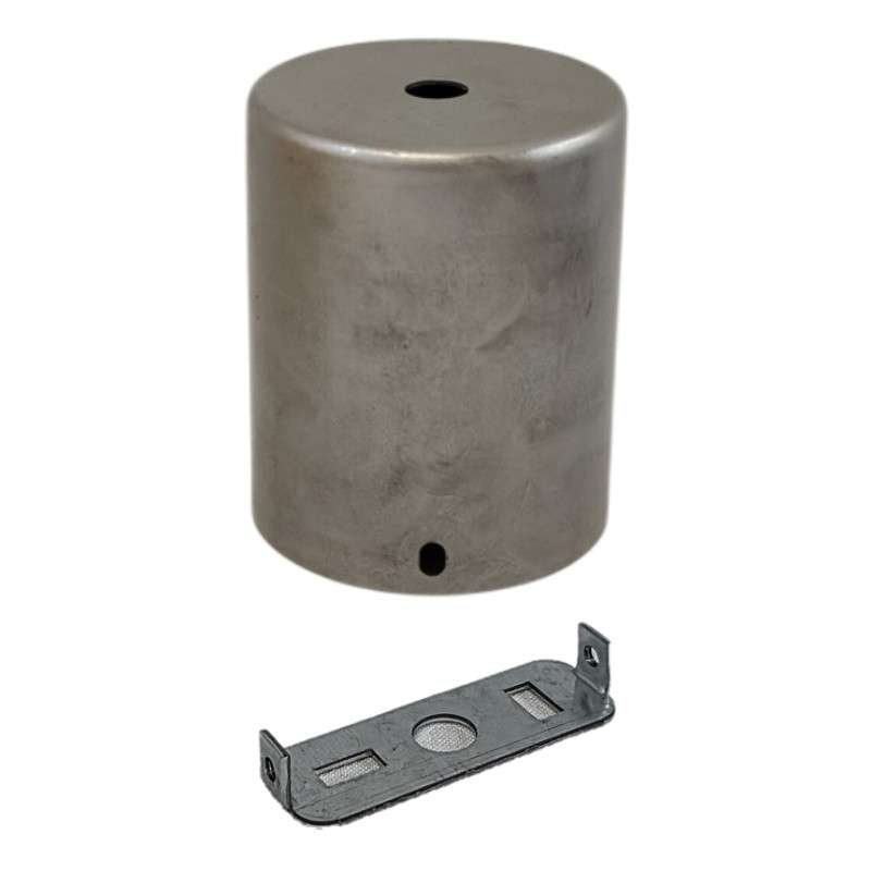 Suporte de teto cilíndrico com 62,5 mm de diâmetro x 76 mm e uma saída.