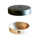 Base de metal com 120 mm de diâmetro x 24 mm de altura.