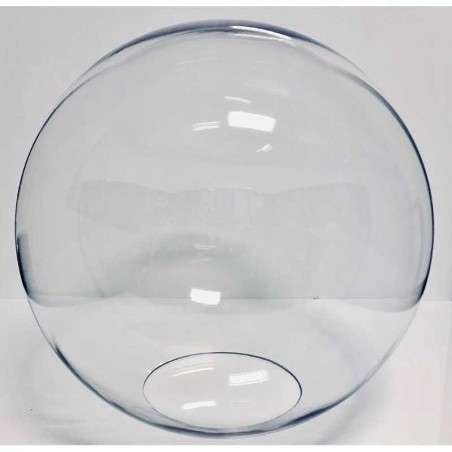 Globo de policarbonato transparente sem pescoço vários diâmetros