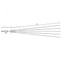 Cascata de 960 LEDs fixos exterior luz azul 700cm