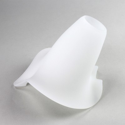 Tulipa opal ondulada Ø140 mm Ø30 mate | AcessoriosCandeeiros