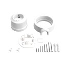 Kit ficha Schuko porcelana para tubo 20 mm | AcessoriosCandeeiros