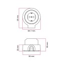 Kit ficha Schuko porcelana para tubo 20 mm | AcessoriosCandeeiros