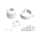 Kit ficha Schuko porcelana para tubo 20 mm | AcessoriosCandeeiros