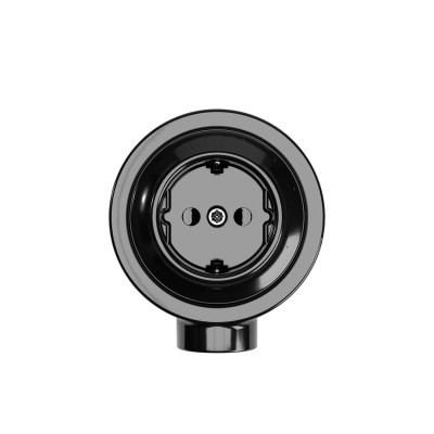 Kit ficha Schuko porcelana para tubo 20 mm | AcessoriosCandeeiros