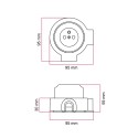 Kit tomada francesa porcelana para tubo 20 mm | Acessórios Candeeiros