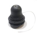 Portalâmpadas termoplástico E27 preto interruptor corda