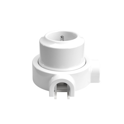 Kit tomada francesa porcelana para tubo 20 mm | Acessórios Candeeiros