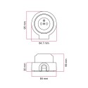 Kit tomada francesa porcelana para tubo 20 mm | Acessórios Candeeiros