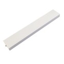 Suporte de metal branco, 300mm de comprimento x 50mm de largura.