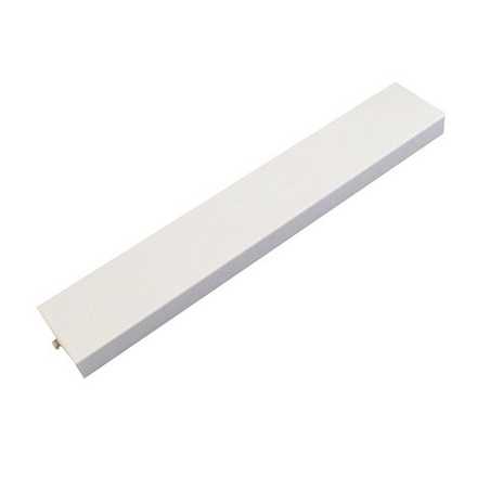 Suporte de metal branco, 300mm de comprimento x 50mm de largura.