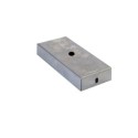 Suporte de metal em ferro bruto com 80mm de comprimento por 50mm de largura.