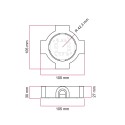 Base de porcelana com 4 saídas para tubo de 20 mm | AcessoriosCandeeiros