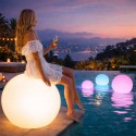 Lâmpada esférica LED RGB exterior solar e recarregável | Fábrica Tu Lámpara