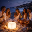 Candeeiro geométrico LED RGB exterior solar e recarregável | Fábrica Tu Candeeiro