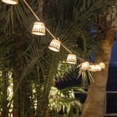 Guirlanda 10 luzes LED IP44 carga solar e bateria | AcessoriosCandeeiros.pt